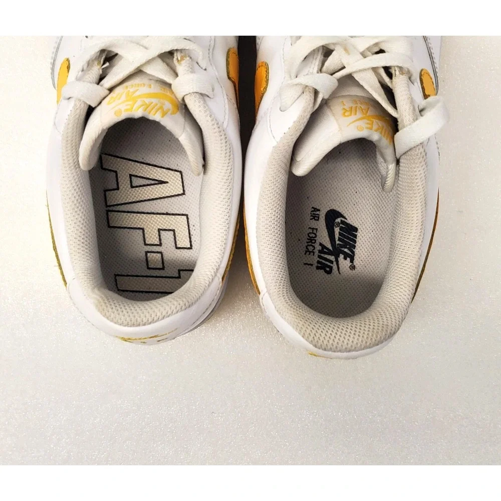 Nike Air Force 1 Low '07 White Varsity Maize Yellow 315122-172 size 8
